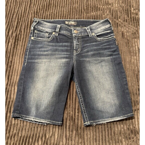Silver Jeans Pants - Silver Jeans Suki Bermuda Jean Shorts Size W31 L11 Dark Wash/Faded